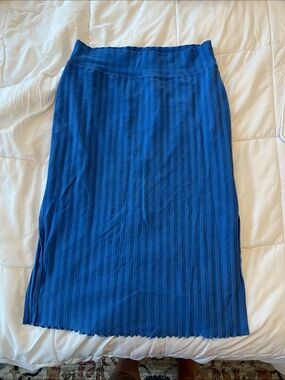 Blue Ribbed Midi Skirt - Offline by Aerie